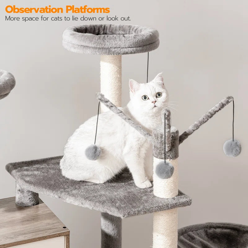 Clever Cat Tree with Litter Box Enclosure