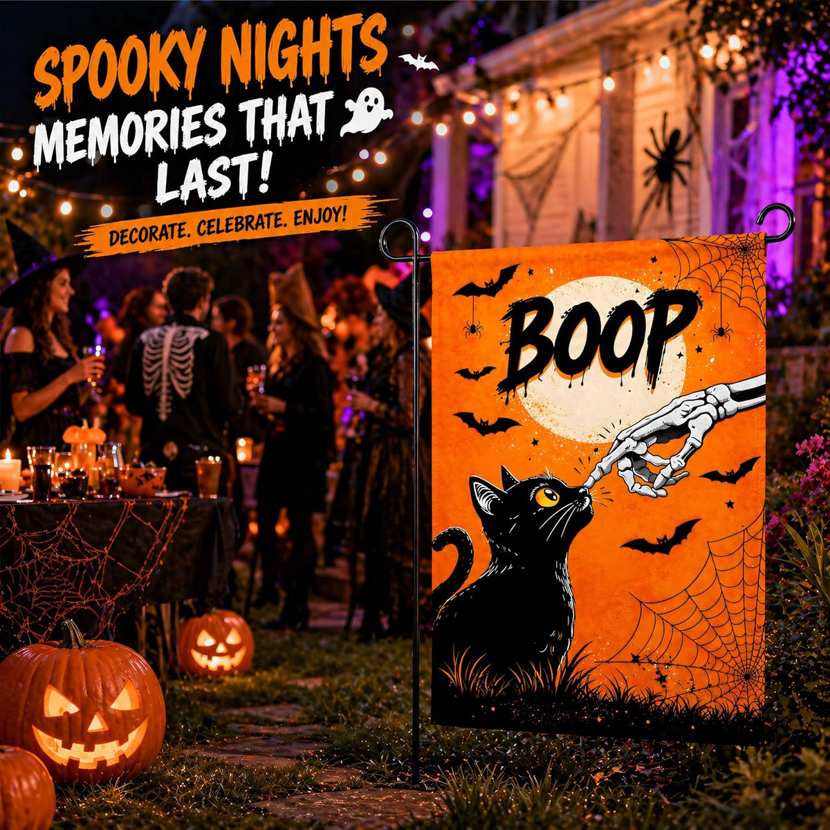 BOOP Halloween Garden Flag