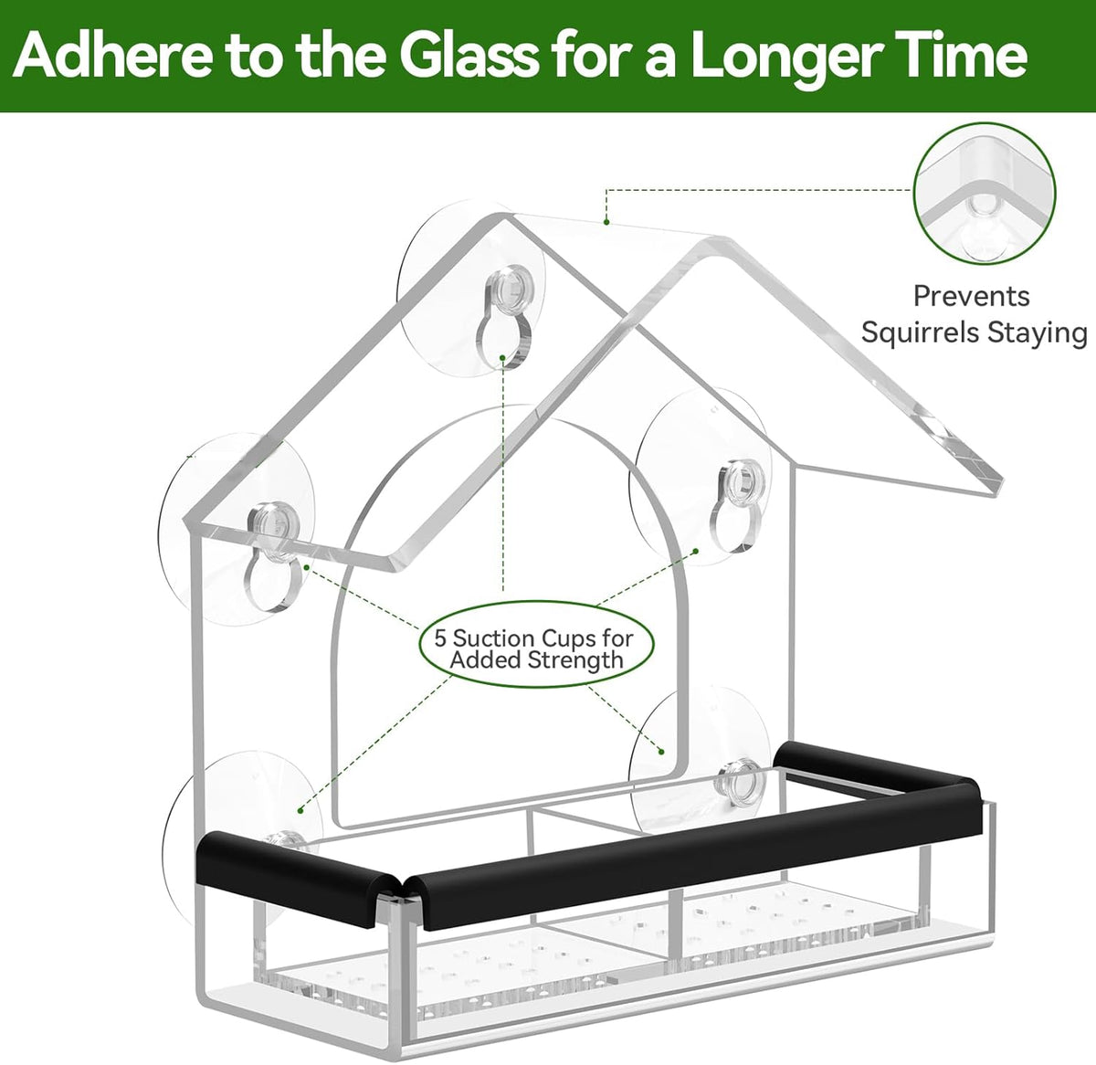 Extra Strong Clear Window Bird Feeder