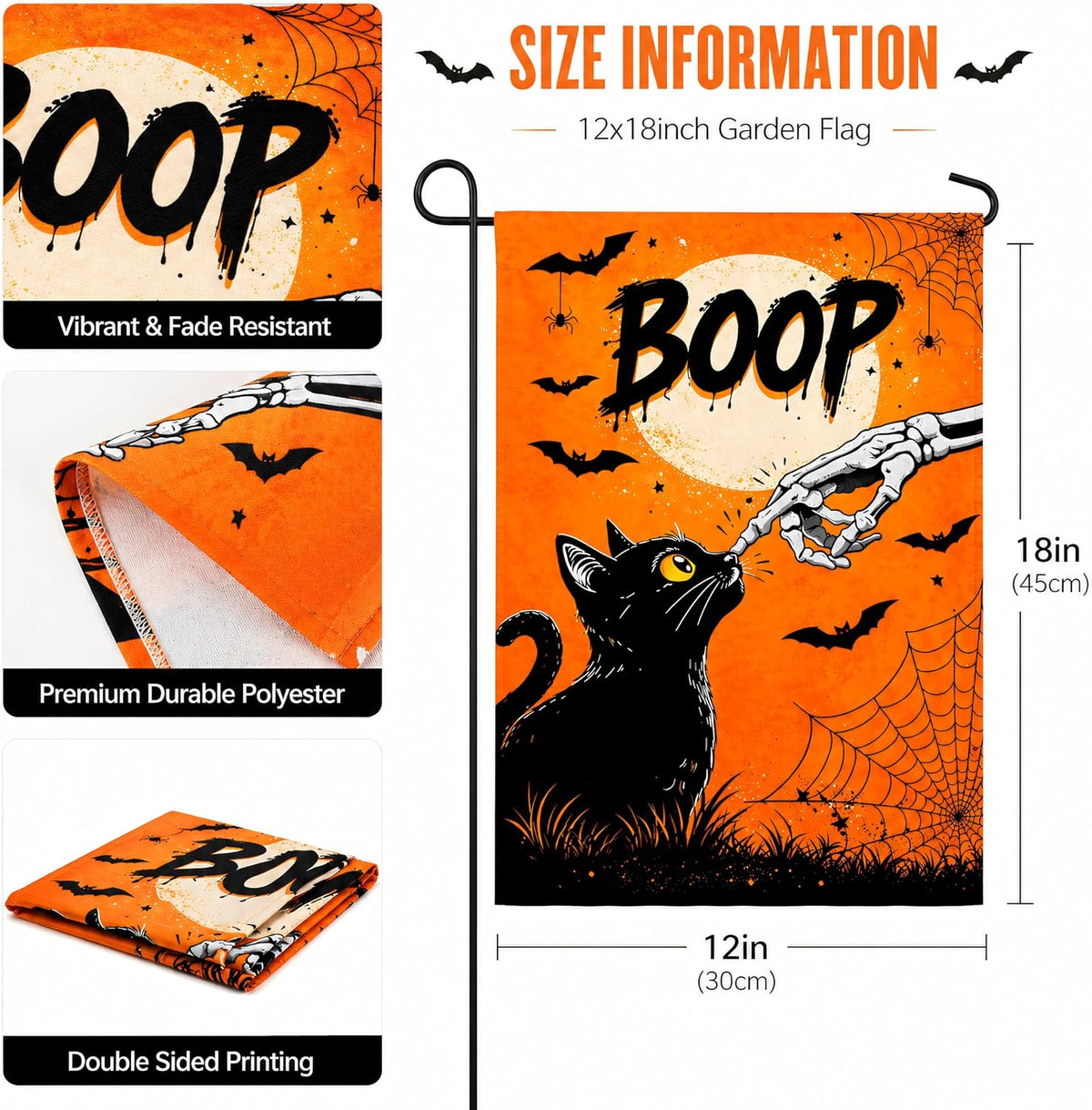 BOOP Halloween Garden Flag