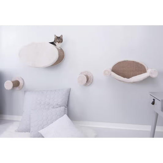 Wall Mount Cat Playground with Perches, Cave, and Hammock
