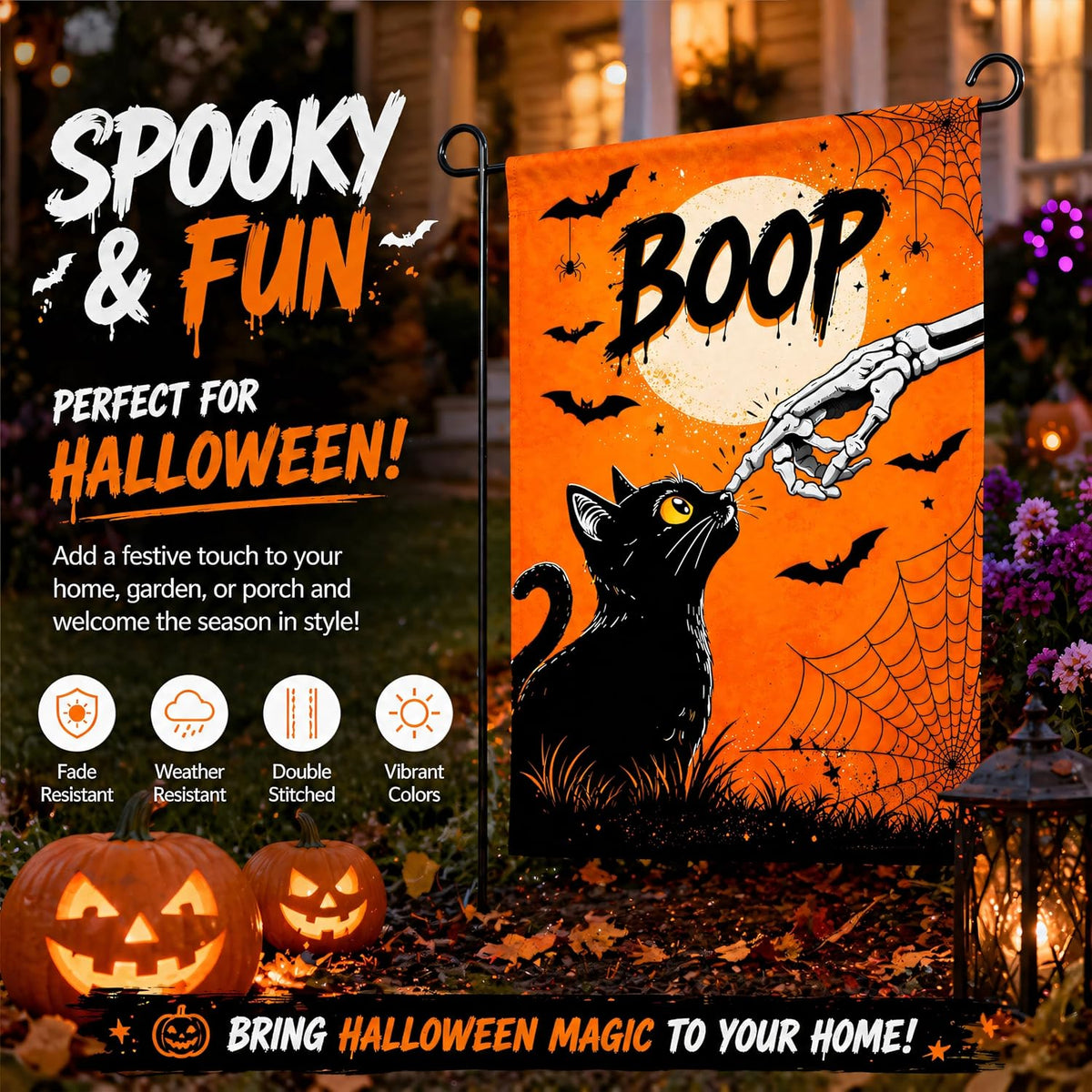 BOOP Halloween Garden Flag