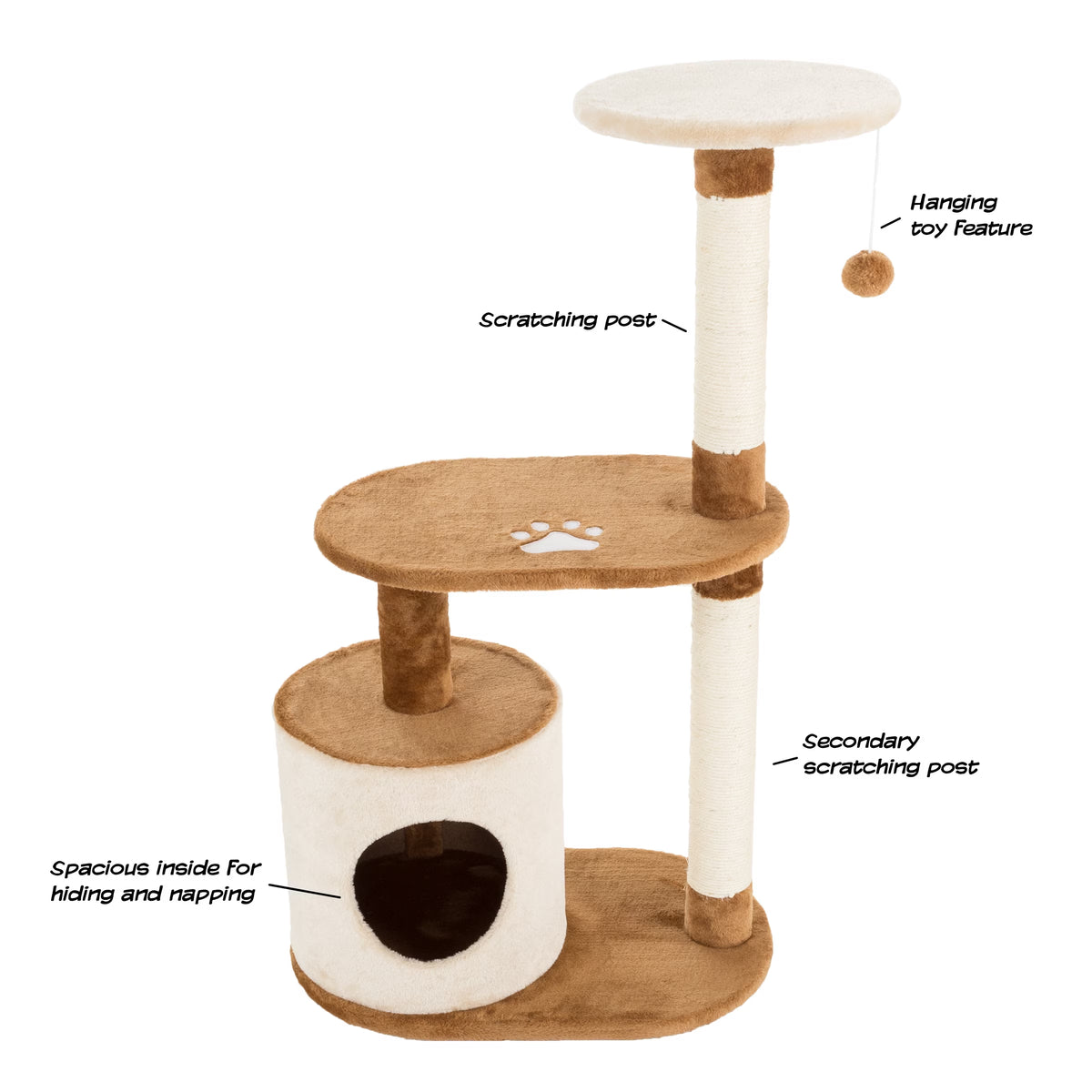 3-Tier Cat Tree with Cave