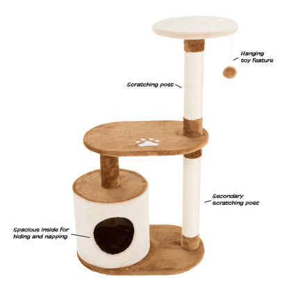3-Tier Cat Tree with Cave