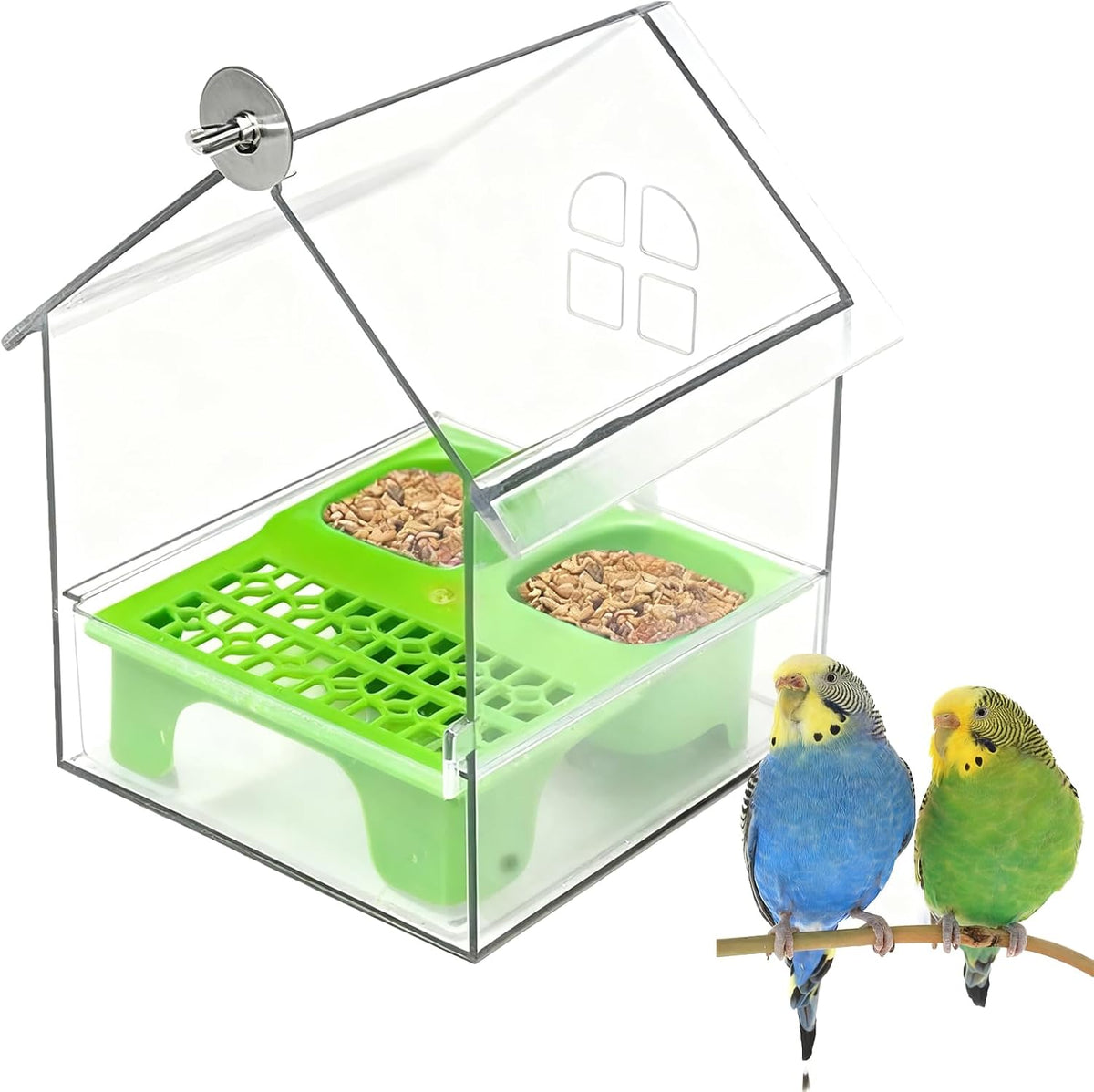 No Mess 3-in-1 Bird Feeder and Bath Station, Suitable for Small Birds