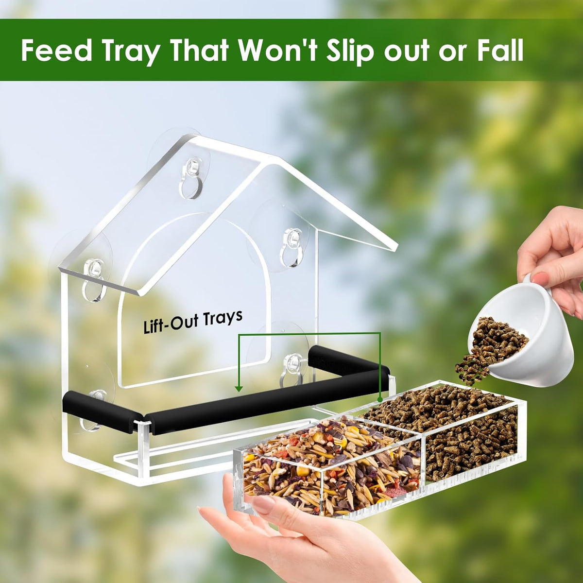 Extra Strong Clear Window Bird Feeder
