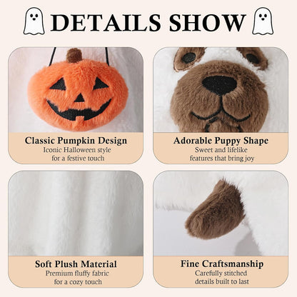 Halloween Dog Ghost Throw Pillows