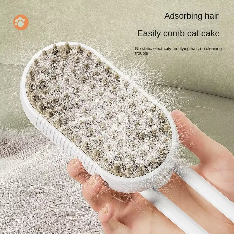 Steam Pet Brush for Removing Tangled and Loose Hair