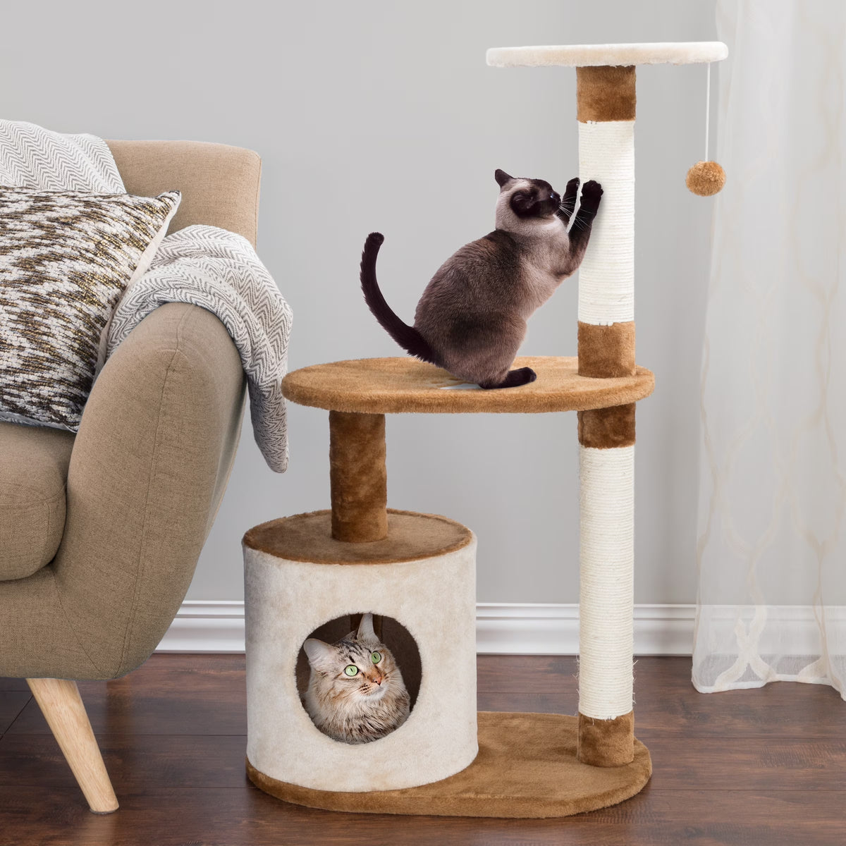 3-Tier Cat Tree with Cave
