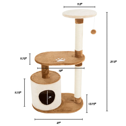 3-Tier Cat Tree with Cave