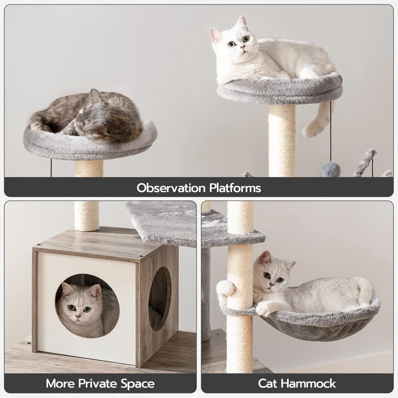 Clever Cat Tree with Litter Box Enclosure