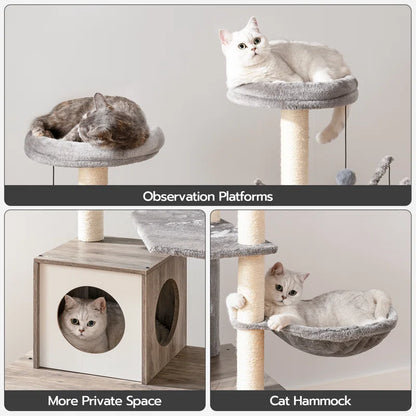 Clever Cat Tree with Litter Box Enclosure
