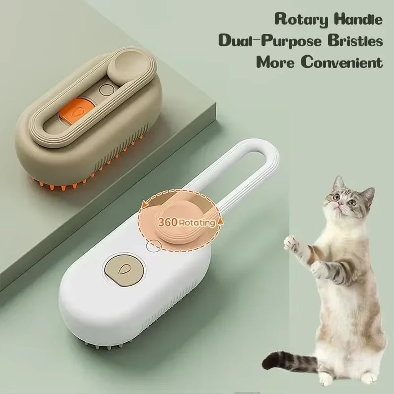 Steam Pet Brush for Removing Tangled and Loose Hair