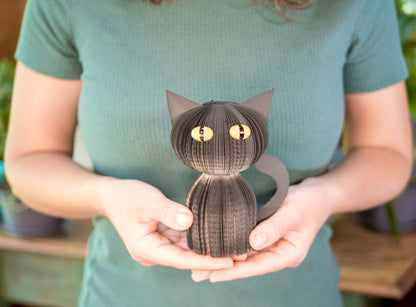 Black Cat Upcycled Books Halloween Decor